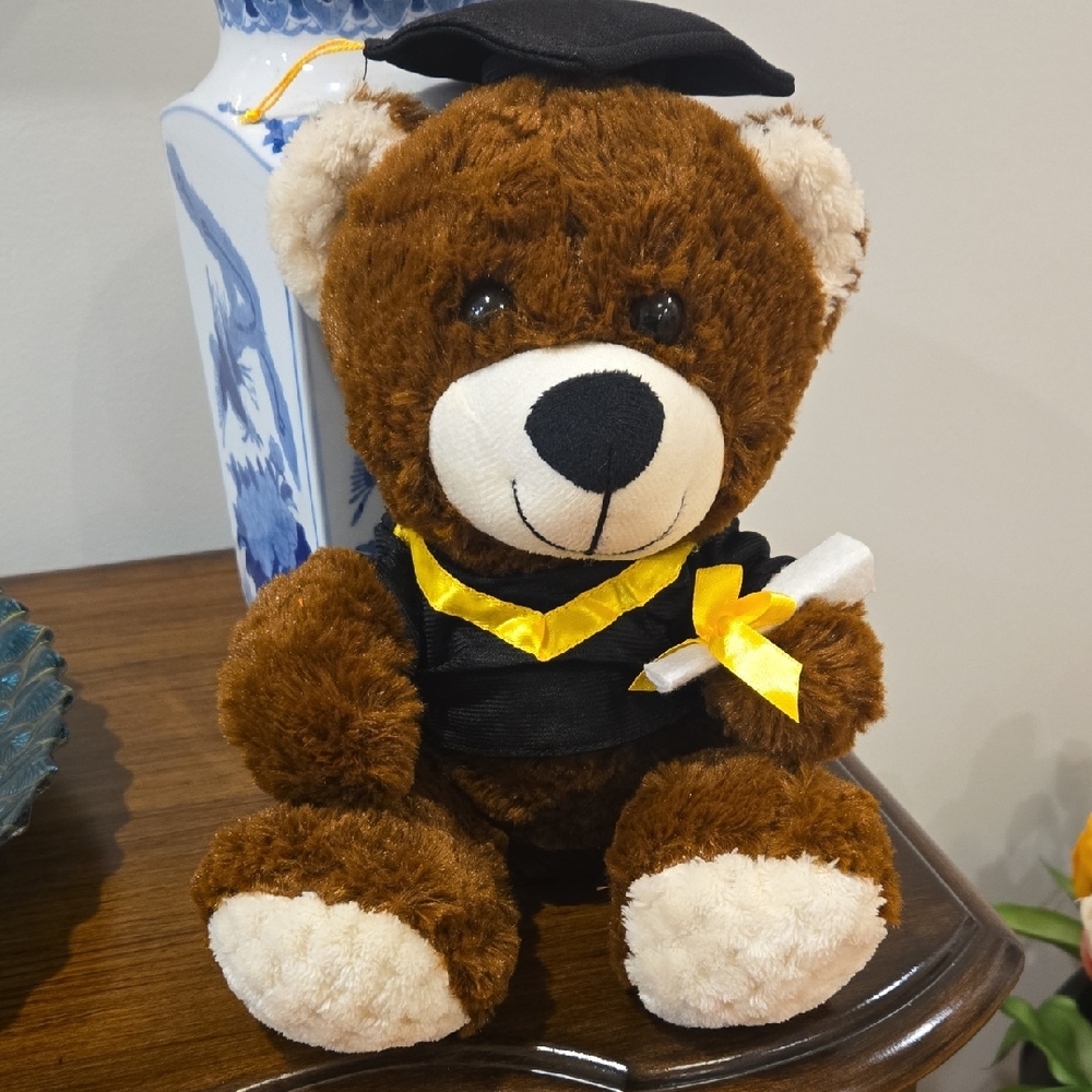 Graduation Teddy Bear with Cap and Diploma The COMMENCEMENT Group